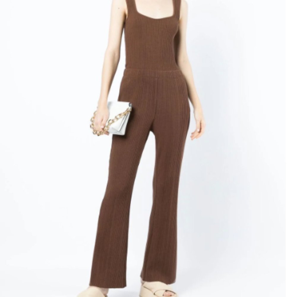 NWT Vince elasticated ribbed trousers chocolate $257